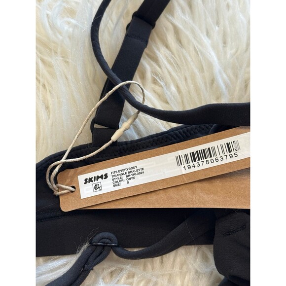 Skims Fits Everybody Triangle Bralette Onyx Size Small - Picture 8 of 8